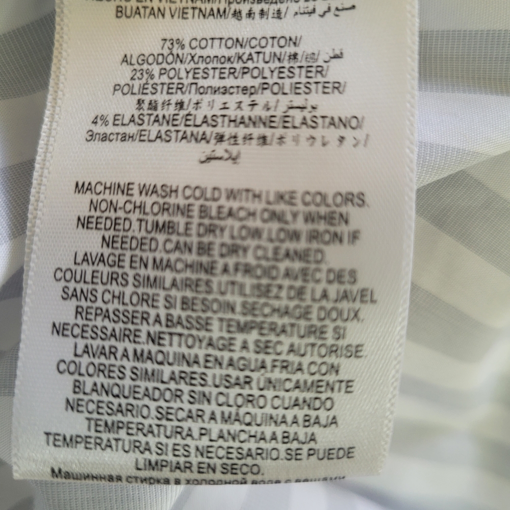 BCBGMAXAZRIA Gray White Striped Boxy Button Up Shirt XS Minimalist - Picture 10 of 10